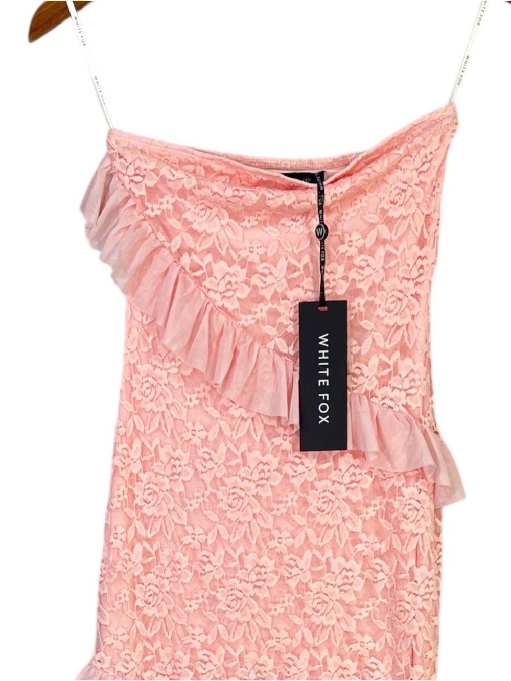 NWT White Fox Boutique She's A Masterpiece Lace Maxi Dress Pink Size Small - Picture 8 of 13